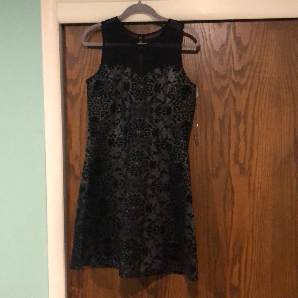 Black and silver dress.